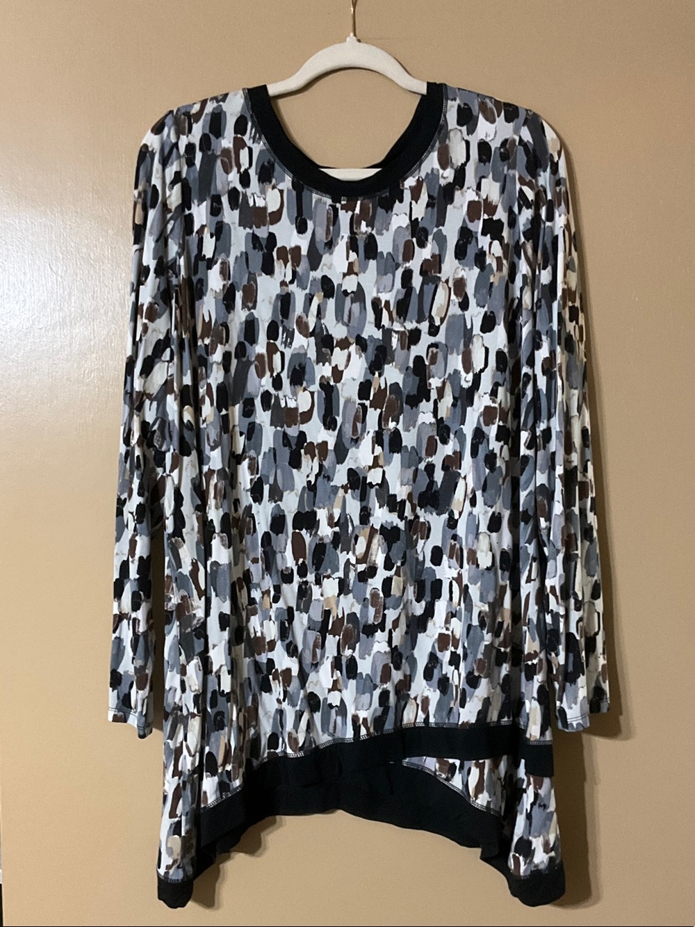 LOGO Asymmetrical Print Tunic